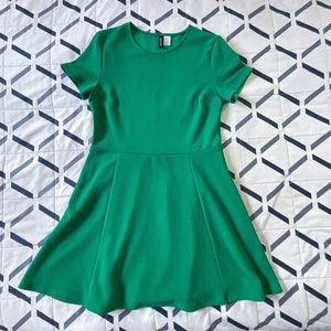 H&M Green Fit and Flare Dress